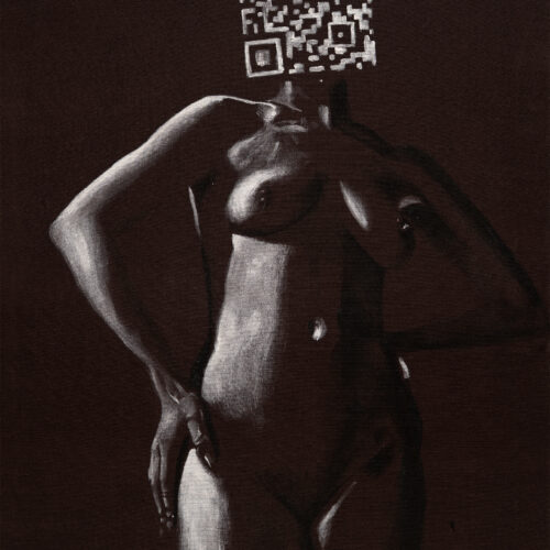 Terms of Viewing I: Face Value, interactive painting by Enrique Mena