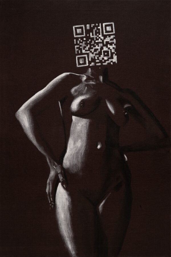painting-target Terms of Viewing I: Face Value, interactive painting by Enrique Mena